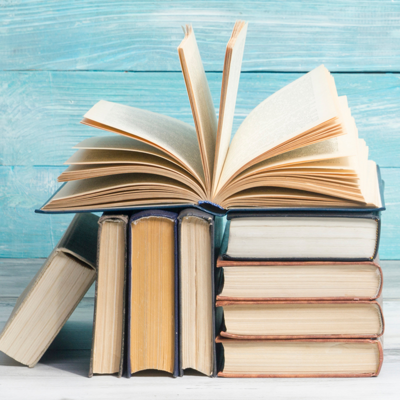 books stacked